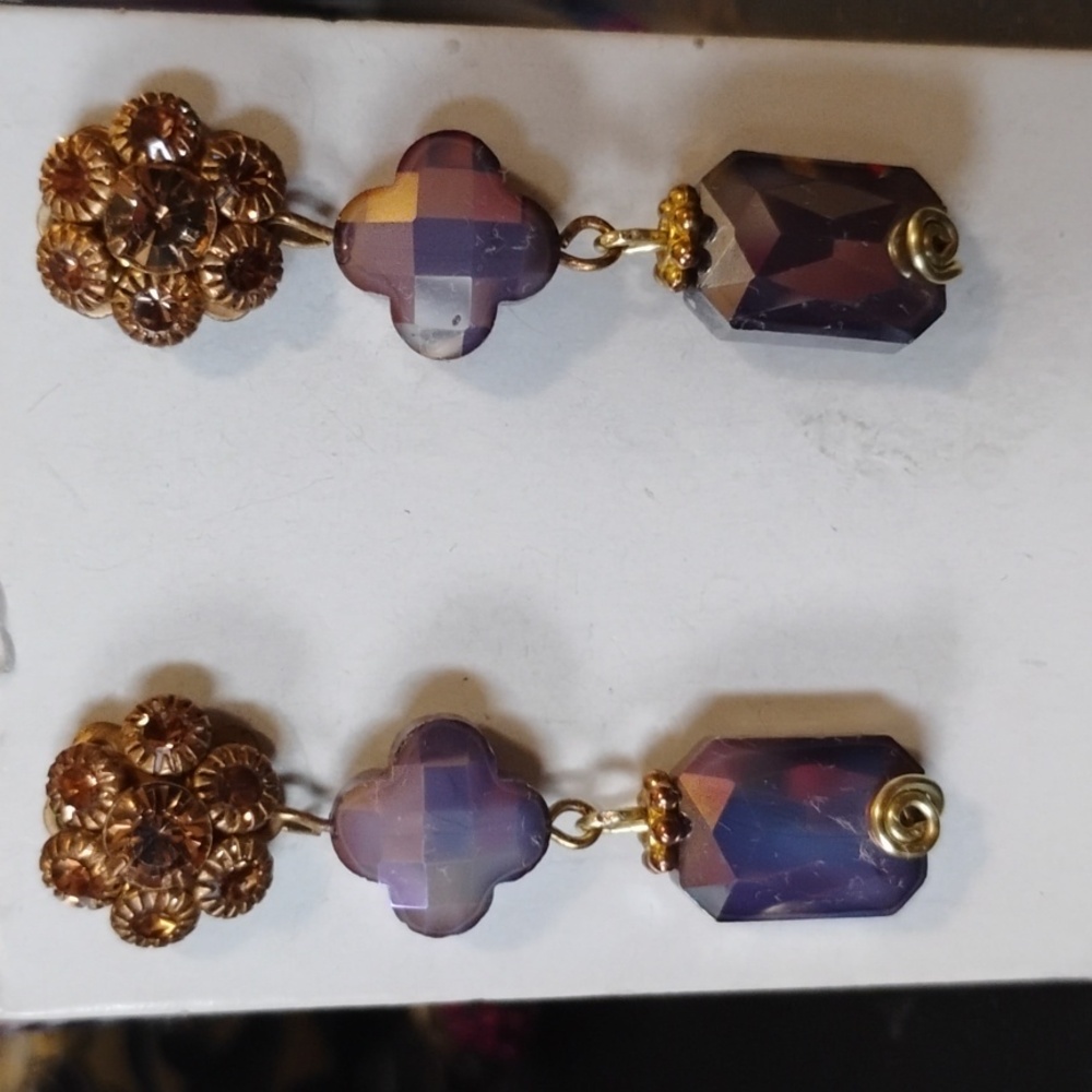 Drop crystal earrings